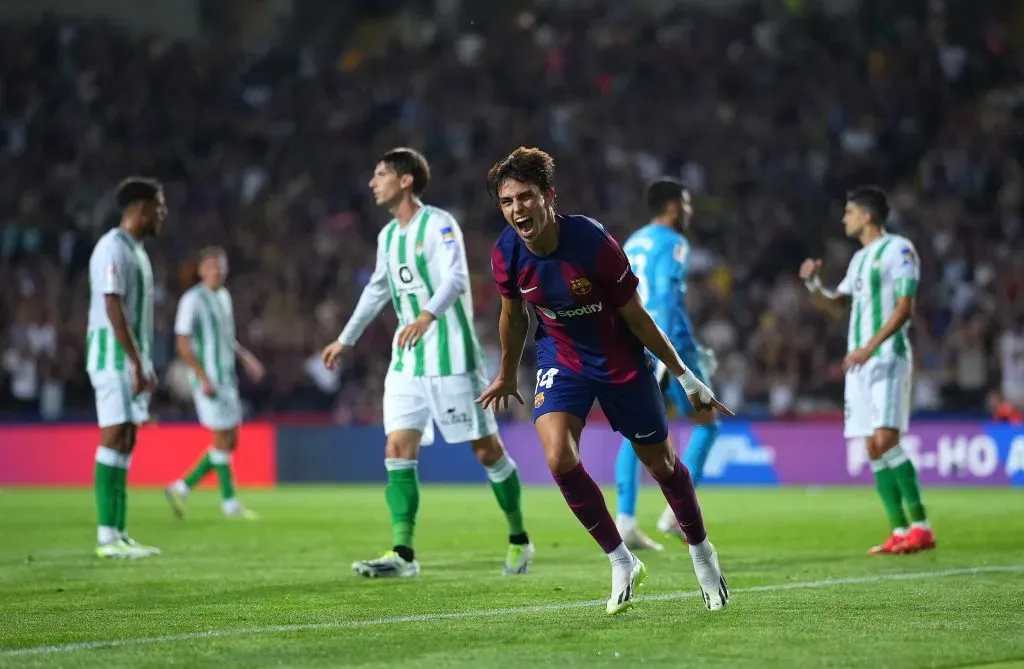 Joao Félix, que ya había debutado en FC Barcelona vs. Osasuna, anotó su primer gol en el Blaugrana vs. Real Betis. Getty Images.