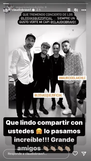 Claudio Bravo y Mauricio Isla compartieron con Los Vásquez.