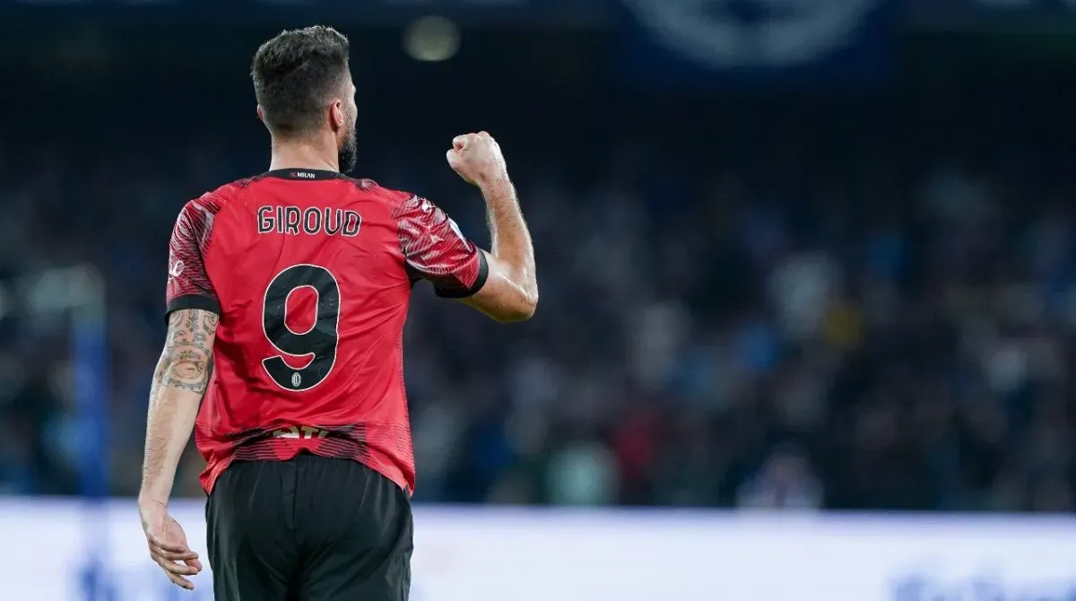 Giroud during his time at Milan