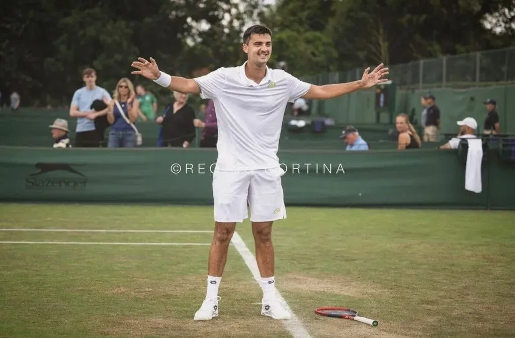 Tomás Barrios entró al cuadro principal de Wimbledon por segunda vez en su carrera. | Foto: Instagram
