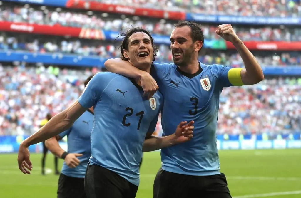 Cavani y Godín, dos históricos de Uruguay. (Foto: Getty Images)