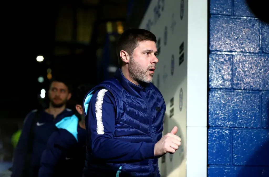 Mauricio Pochettino llegando a Stamford Bridge para un partido vs. Chelsea cuando era entrenador del Tottenham. Getty Images.