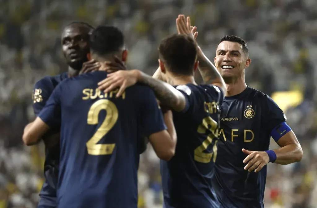 Cristiano Ronaldo en el duelo vs. Al Shabab. Getty Images.