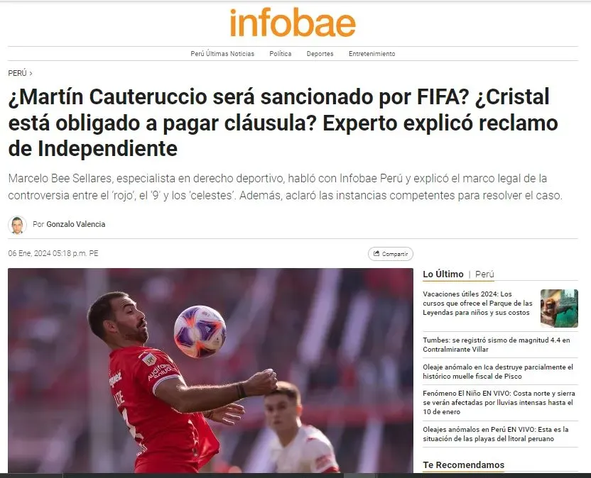 Toda la actualidad del tema: Martín Cauteruccio. (Foto: Getty).