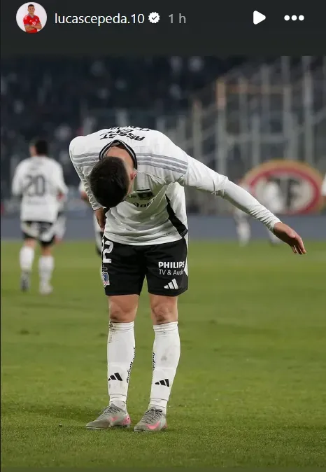 La publicación de Cepeda en Instagram post partido