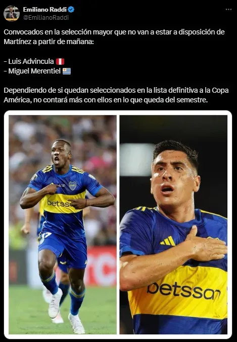 Advíncula y Merentiel quedarán afectados con sus selecciones.