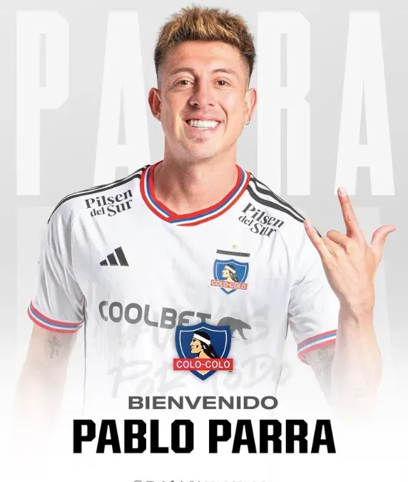 Pablo Parra ya es jugador de Colo Colo. Foto: Comunicaciones Colo Colo.