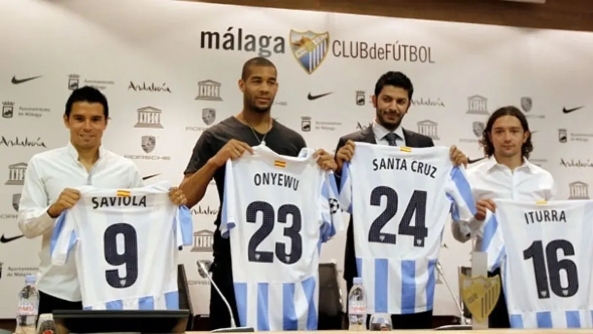 Saviola e Iturra en Málaga en el 2012. Imagen: Archivo