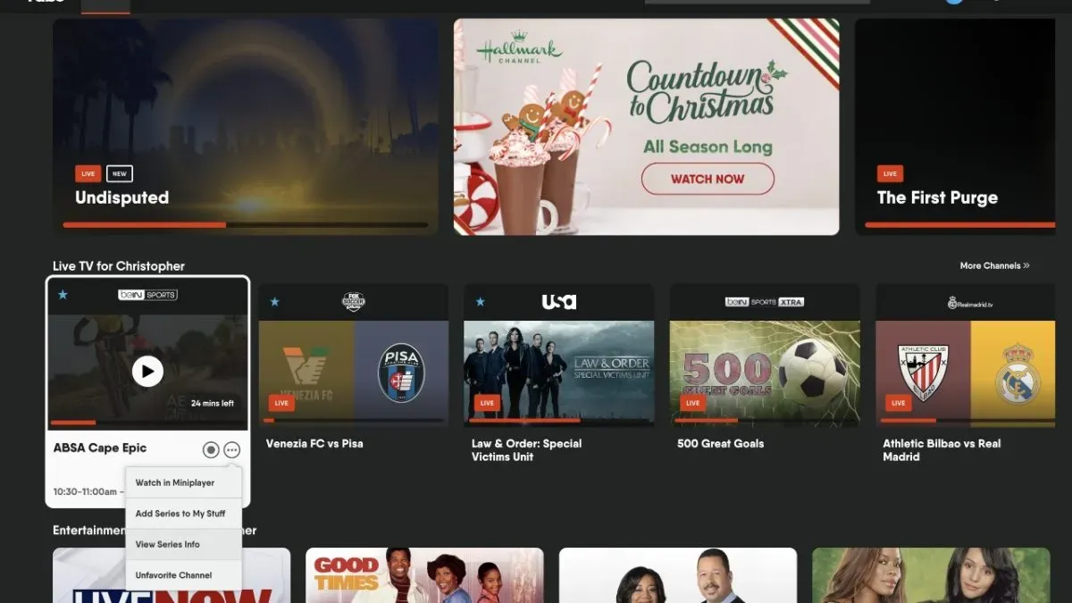 As seen, the three dots underneath a TV show allow you to “Add Series to My Stuff.” This will record the show every time it comes on.