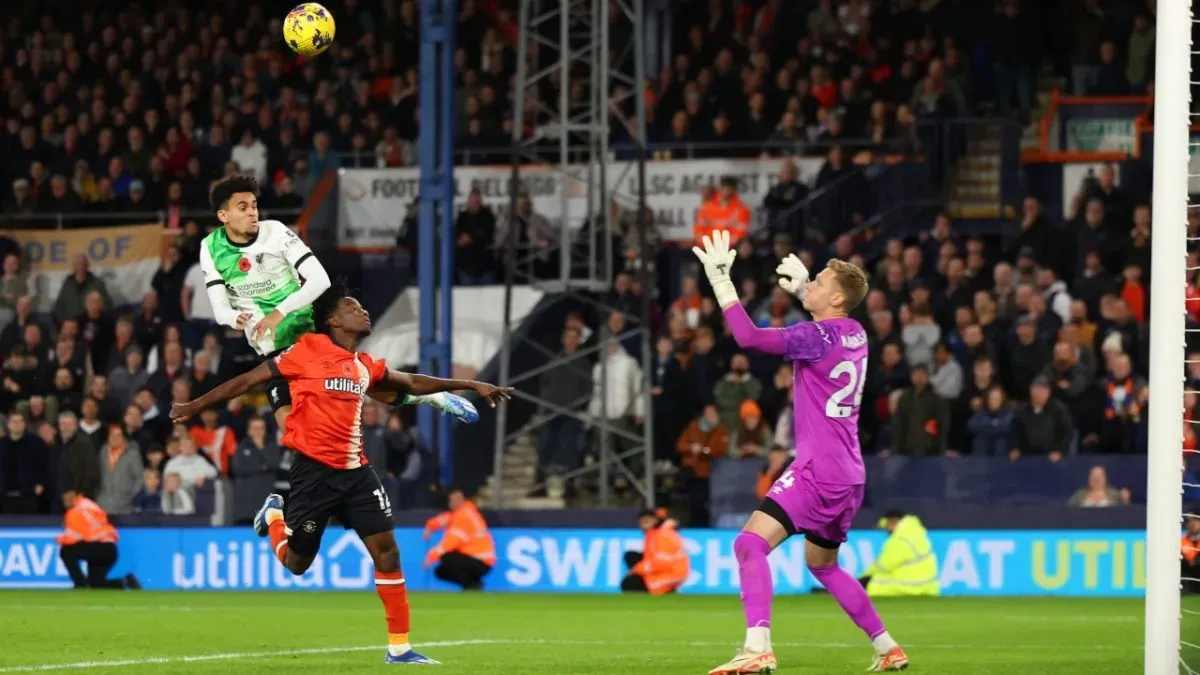 Luis Diaz showed his talent with the tying goal against Luton Town in the fifth minute of stoppage time.