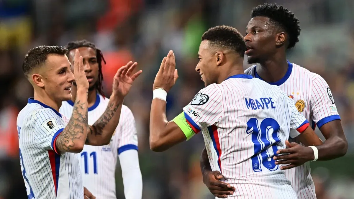 France celebrating a goal