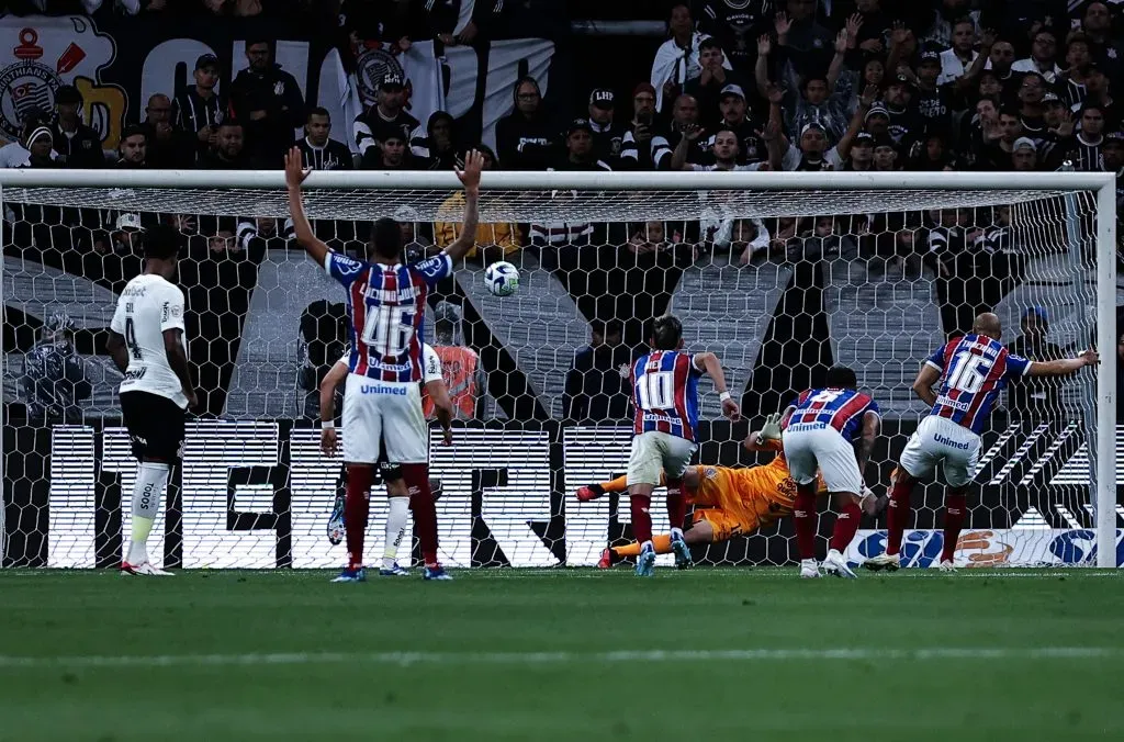 Goleada sofrida pelo Corinthians contra o Bahia na Neo Química Arena. Foto: Fabio Giannelli/AGIF