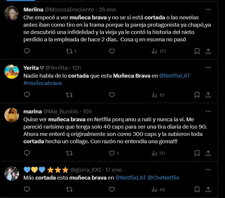 Las quejas en las redes sociales. (Twitter)