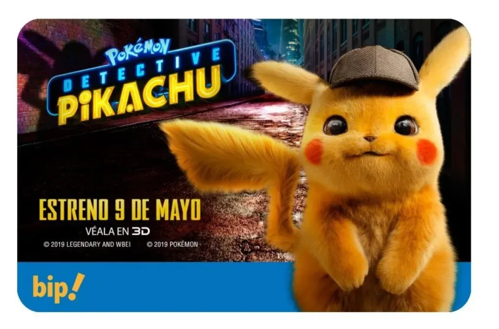 Diseño Tarjeta Bip Derective Pikachu