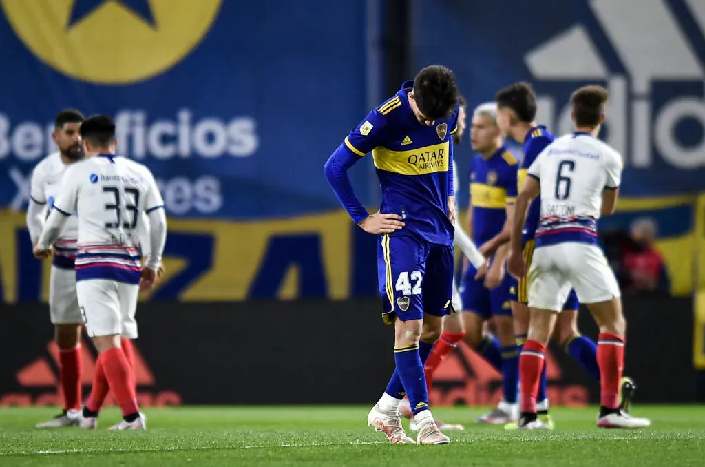 Gabriel Vega en su debut en Boca (Getty)