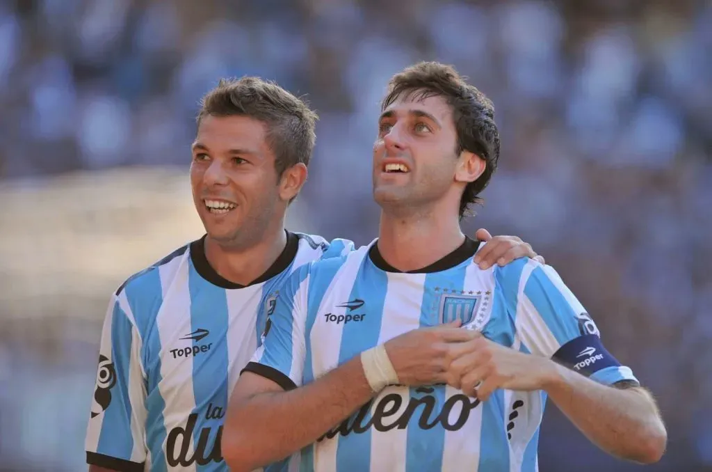 Milito, la bandera de aquel Racing 2014. Foto web.