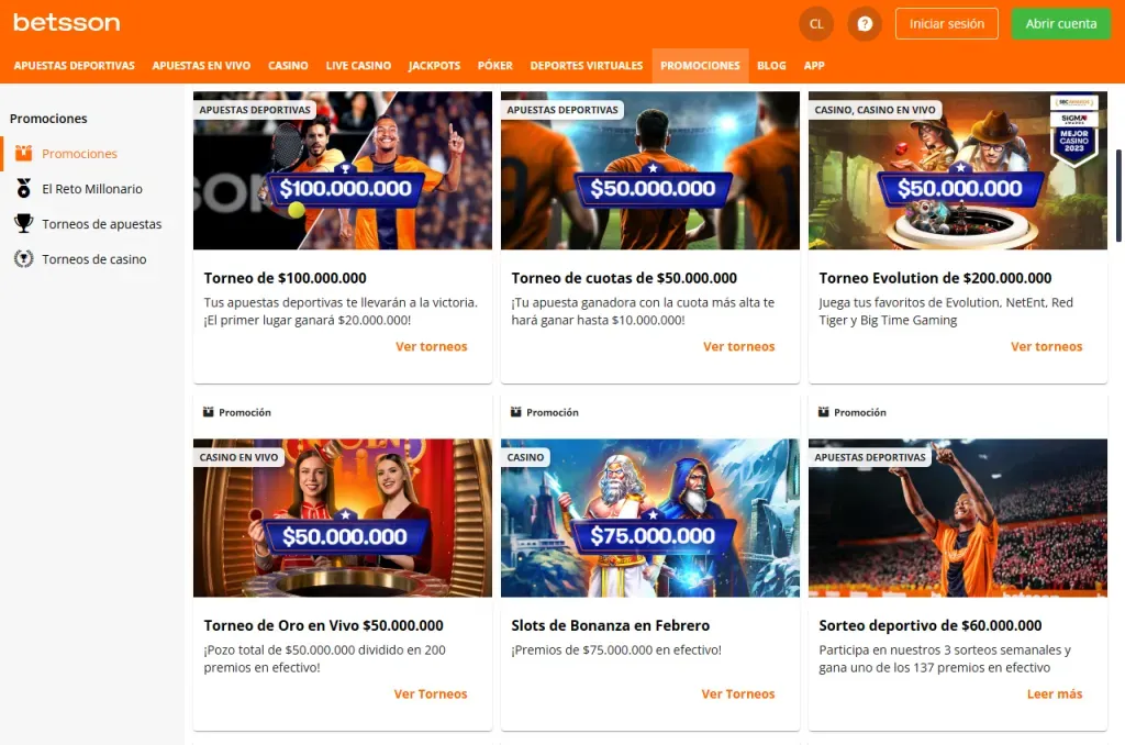 Código promocional Betsson