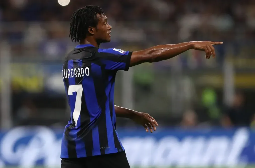 Juan Cuadrado pela Inter de Milão. (Photo by Marco Luzzani/Getty Images)