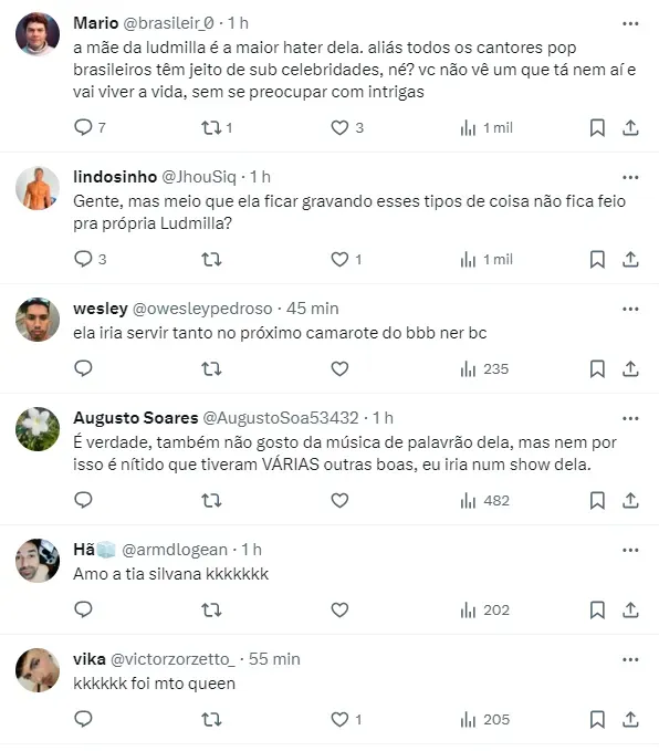 Internautas comentam sobre falas da mãe de Ludmilla, Silvana Oliveira, contra Rodriguinho - Foto: Globo