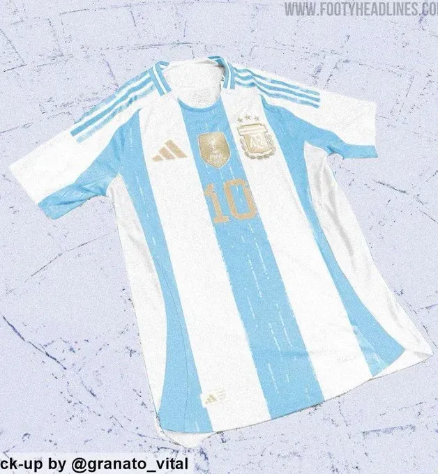 Así sería la nueva camiseta de la Selección Argentina.
