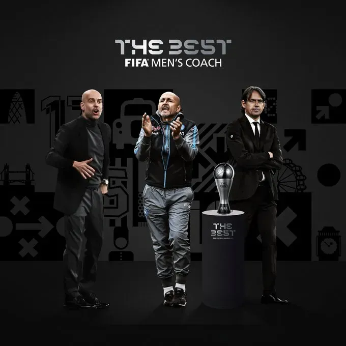FIFA anunció a Pep Guardiola, a Luciano Spalletti y a Simone Inzaghi como los finalistas para el Mejor Entrenador del 2023 de los The Best.