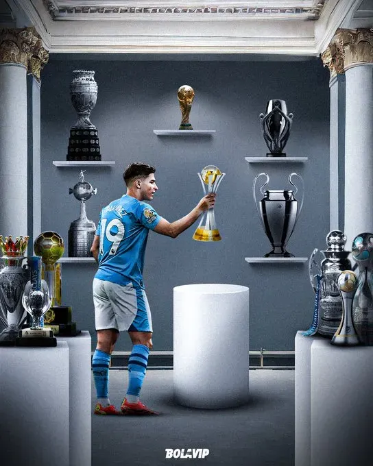 Julián Álvarez, campeón del Mundial de Clubes con Manchester City (Bolavip)