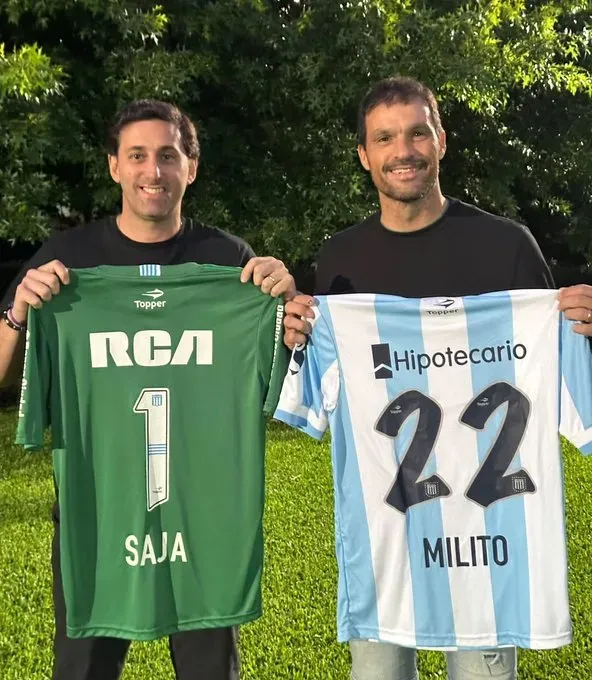 Saja acompaña a Milito en la lista.