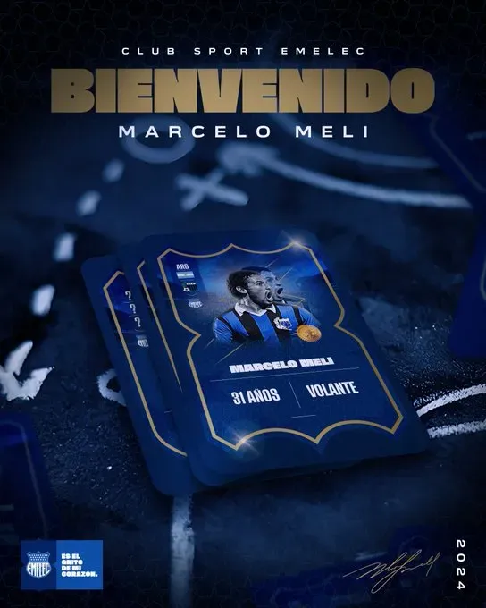 Con esta imagen Emelec presentó a su nuevo volante. (Foto: @CSEmelec)