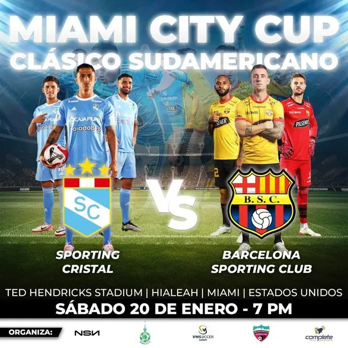 Con esta imagen se promociona el próximo partido ante Sporting Cristal vs Barcelona SC. (Foto: @BarcelonaSC)