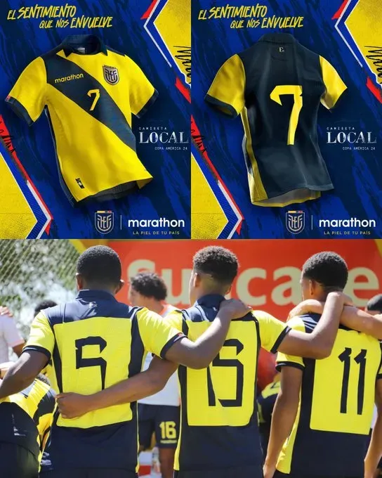 Así terminó quedando la camiseta titular de la Selección de Ecuador para la Copa América. (Foto: @EleteTSC)