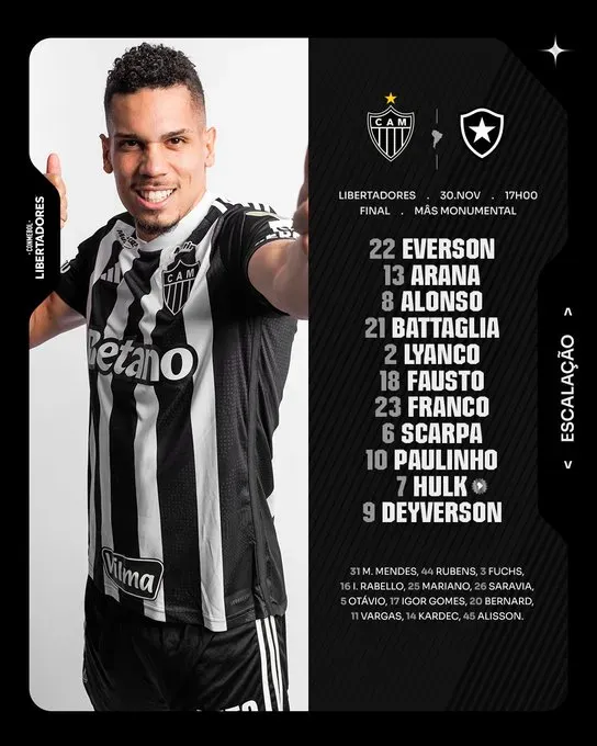 El once de Mineiro (Foto: @Atletico)