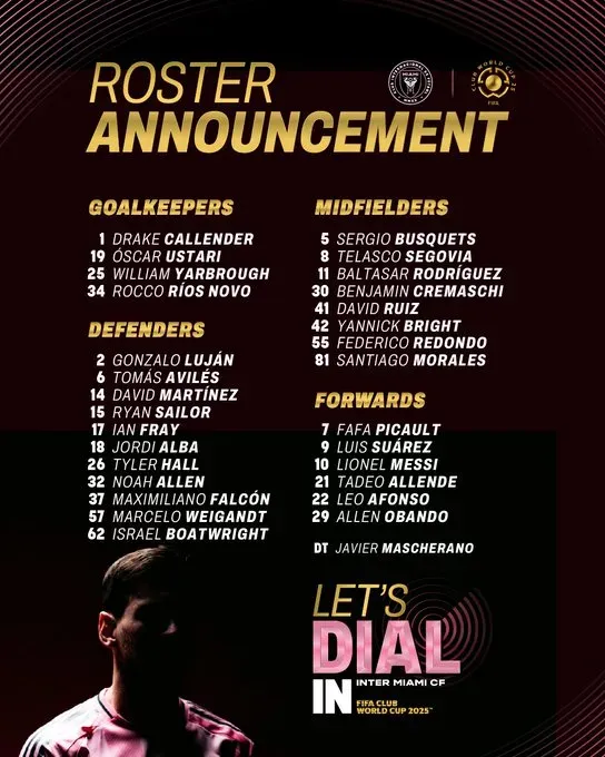 Obando jugará el Mundial de Clubes. (Foto: @InterMiamiCF)