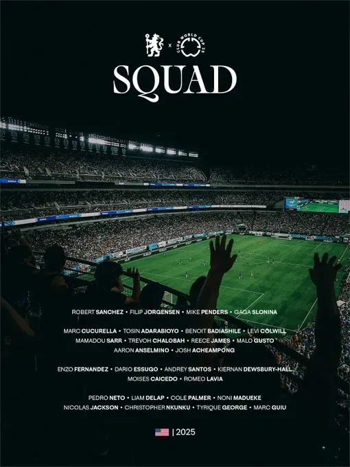 Los convocados de Chelsea para el Mundial de Clubes. (Foto: @ChelseaFC)