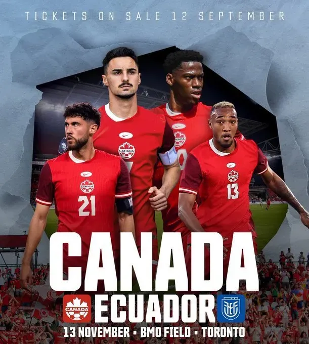 Canadá confirmó el amistoso con Ecuador. (Foto: Canadá)