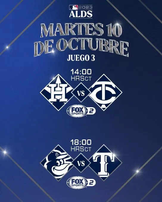 Cartelera de las ALDS para este 10 de octubre.