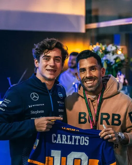 Carlitos Tevez junto a Franco Colapinto en Las Vegas