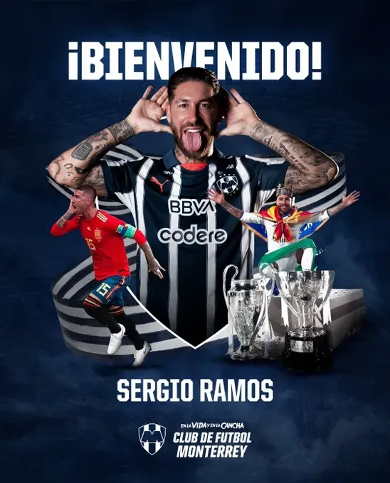 Así presentó Monterrey a Sergio Ramos (@Rayados)