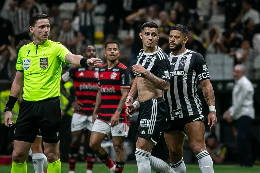 MG – BELO HORIZONTE – 03/07/2024 – BRASILEIRO A 2024, ATLETICO-MG X FLAMENGO – Hulk jogador do Atletico-MG durante partida contra o Flamengo no estadio Arena MRV pelo campeonato Brasileiro A 2024. Foto: Fernando Moreno/AGIF