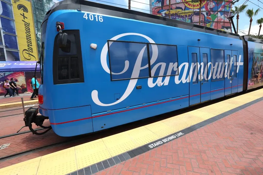 Vista general de un tren que muestra los espectáculos de Paramount+ durante la Comic-Con el 20 de julio de 2023 en San Diego, California. Imagen: Getty Images.