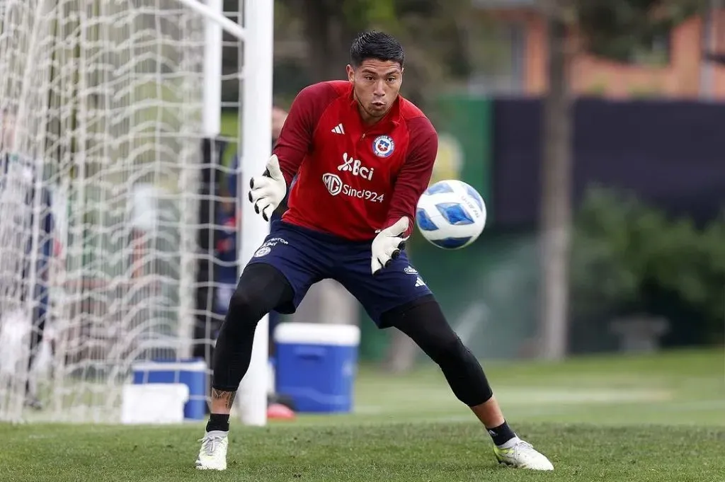 Brayan Cortés defenderá el pórtico nacional frente a México en Santiago 2023. Fuente: Comunicaciones ANFP.