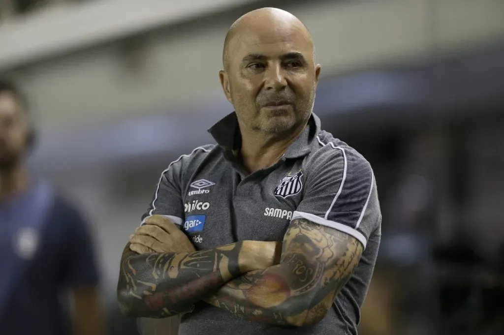 Sampaoli estuvo en Santos en 2019. Imagen: Getty