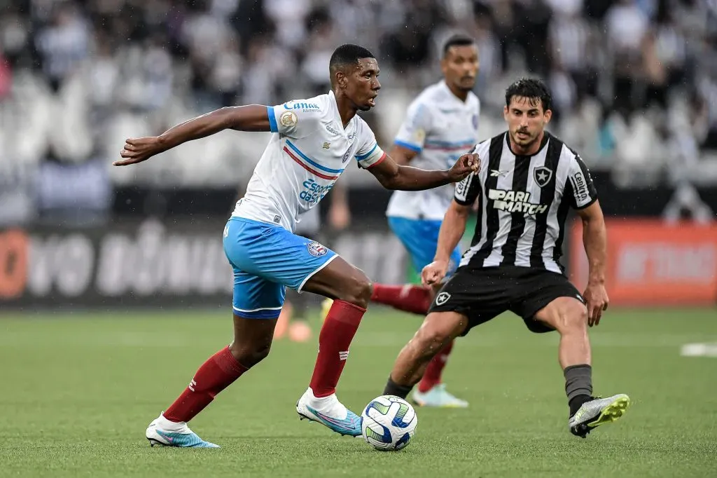 RJ – RIO DE JANEIRO – 27/08/2023 – BRASILEIRO A 2023, BOTAFOGO X BAHIA – Kanu jogador do Bahia durante partida contra o Botafogo no estadio Engenhao pelo campeonato Brasileiro A 2023. Foto: Thiago Ribeiro/AGIF