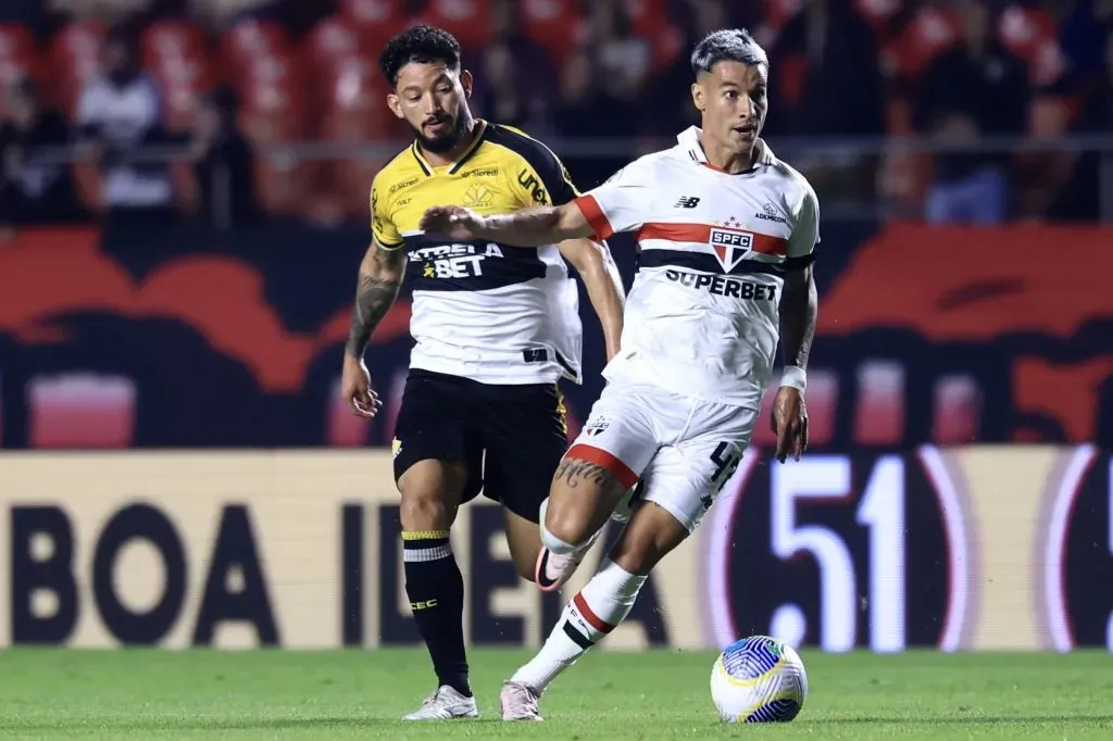 Ferreira jogador do Sao Paulo durante partida contra o Criciuma no estadio Morumbi pelo campeonato Brasileiro A 2024. Foto: Marcello Zambrana/AGIF