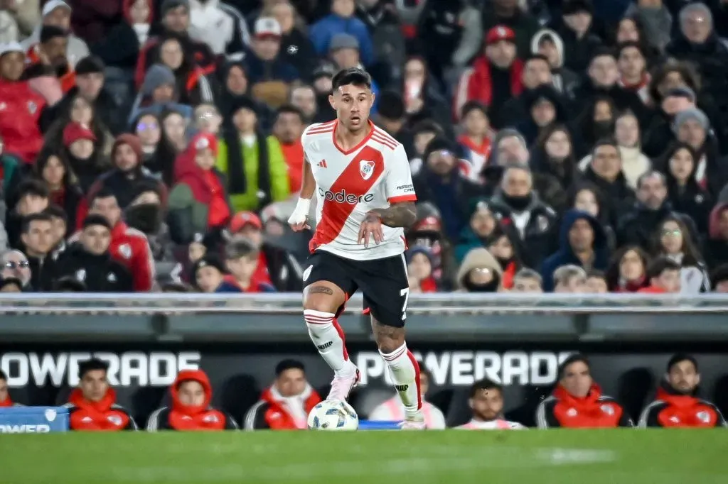 Adam Bareiro, en su debut en River (Prensa River).
