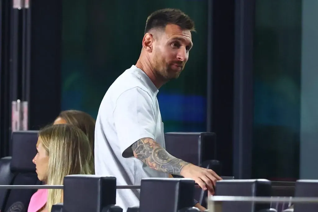 Apenas culminada la Copa América, Messi presenció el partido de Inter Miami ante Toronto.