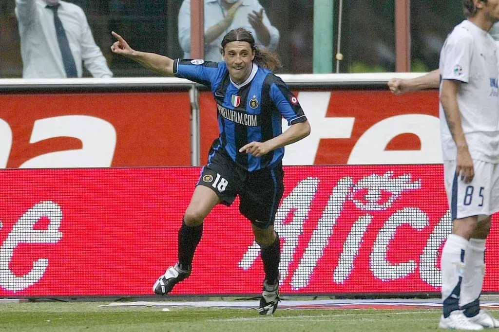 Hernán Crespo anotó 45 goles en 117 partidos en el Inter de Milán.