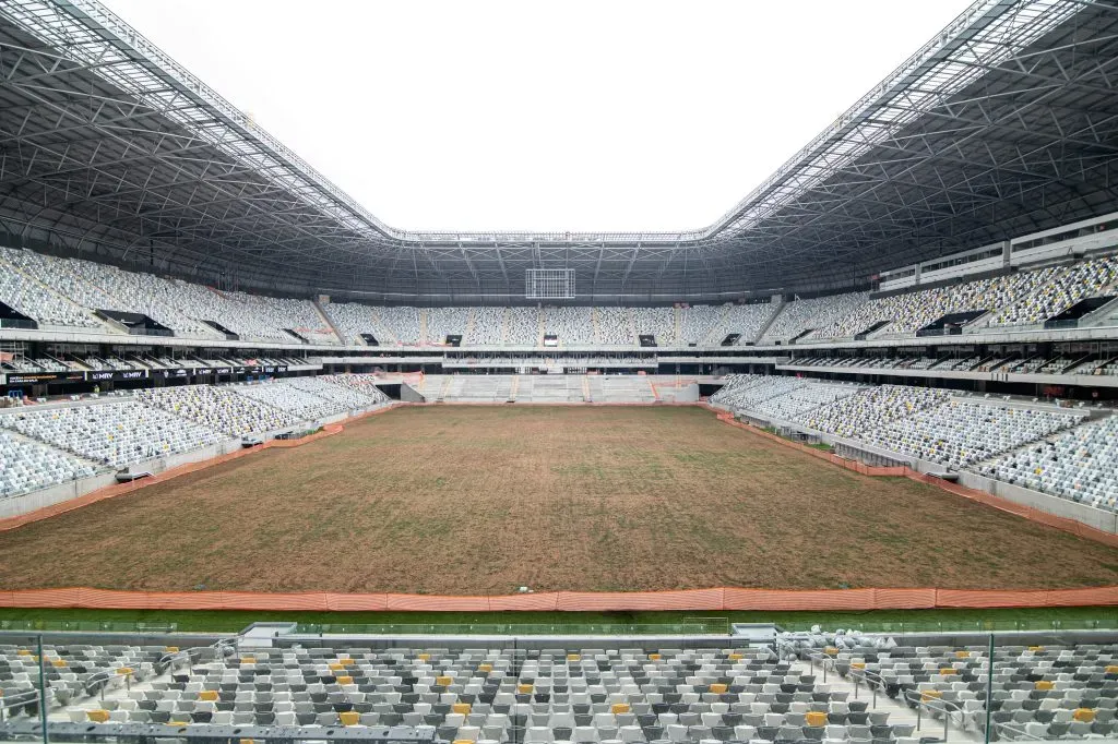 Obras da arena MRV, casa do Atlético-MG, em Belo Horizonte. Foto: Alessandra Torres/AGIF