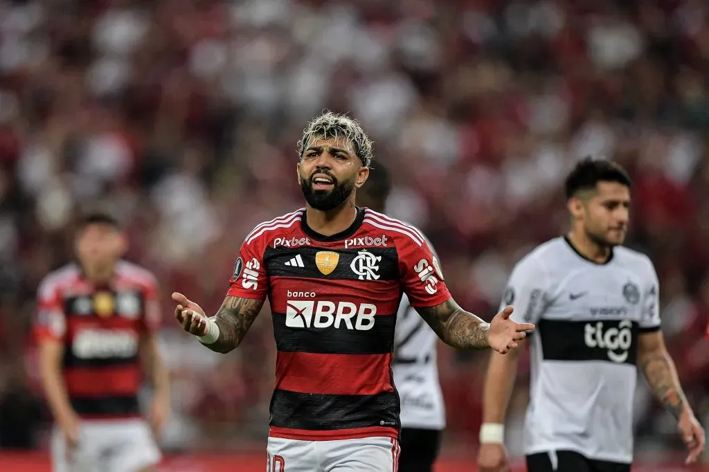 RJ – RIO DE JANEIRO – 03/08/2023 – LIBERTADORES 2023, FLAMENGO X OLIMPIA – Gabigol jogador do Flamengo durante partida contra o Olimpia no estadio Maracana pelo campeonato Libertadores 2023. Foto: Thiago Ribeiro/AGIF