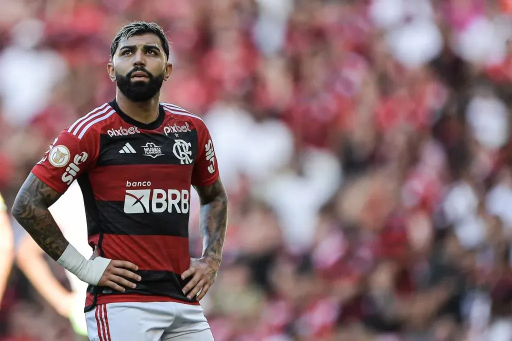 Gabigol jogador do Flamengo durante partida pelo campeonato Brasileiro A 2023. Foto: Thiago Ribeiro/AGIF