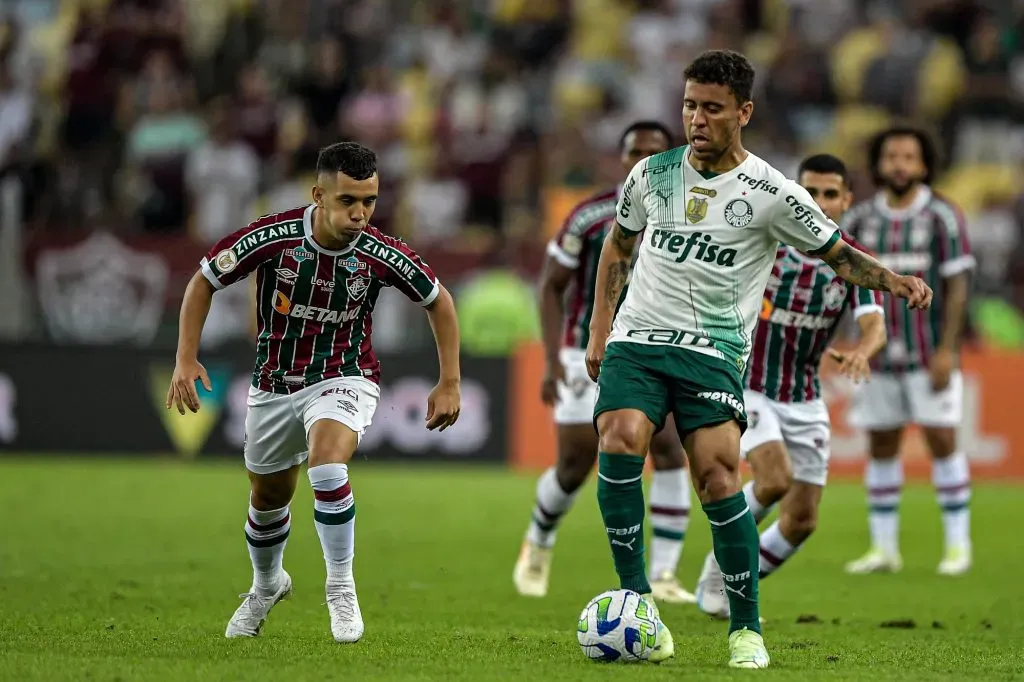Marcos Rocha atuando com a camisa do Palmeiras no Campeonato Brasileiro 2023. Foto: Thiago Ribeiro/AGIF